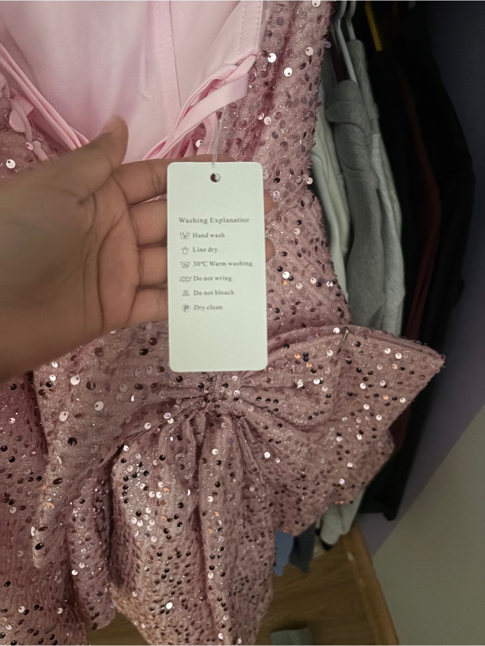 Amazon Pink Sequin Prom Dress - Picture 4 of 4